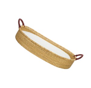 Cesta de mimbre natural hecha a mano, cesta de mimbre para cambiar pañales, bandeja portátil para pañales de bebé para la habitación del bebé - Product Image 3