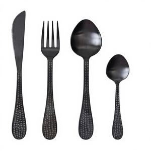 Ensemble de couverts en acier inoxydable plaqué or nouvellement arrivés vaisselle de mariage de luxe personnalisable ensembles de couverts réutilisables OEM ODM - Product Image 5