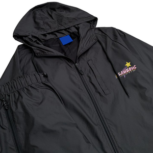 <b>Black</b> <b>Windbreaker</b> Tracksuit Set Hooded Jacket With Drawstring Pants Full Zip Windproof Streetwear Spring Adult Lightweight - Product Image 5