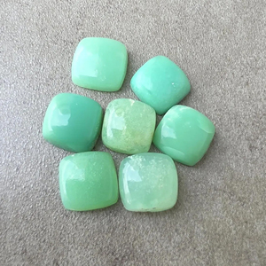 Natural Chrysoprase Green Square <b>Cushion</b> Cut AAA Grade Flat Back Calibrated Loose Gemstone - Product Image 5