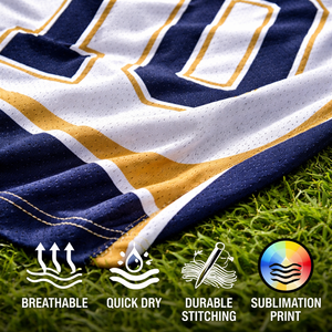 เสื้อฟุตบอลแบบกำหนดเองสำหรับสโมสรและทีม  แบบสั้น แห้งเร็ว ระบายอากาศได้ดี ผลิตจากผ้าโพลีเอสเตอร์ 100%  แบบซับลิเมชั่น พิมพ์ชื่อและหมายเลขผู้เล่น  มีไซส์ใหญ่พิเศษ - Product Image 3