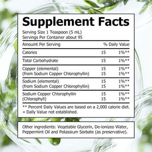 Gotas de Clorofila Líquida para Beber, Mejor Vendedor, Aumenta la Energía, Refuerza el Sistema Inmunitario, Promueve la Limpieza, Aporte de Carbohidratos Totales - Product Image 2