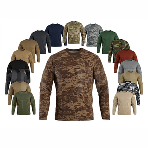 เสื้อยืดแขนยาวลายพรางดิจิตอล โพลีเอสเตอร์ 100% ระบายอากาศ แห้งเร็ว เหมาะสำหรับกีฬากลางแจ้งและการฝึกซ้อม - Product Image 1