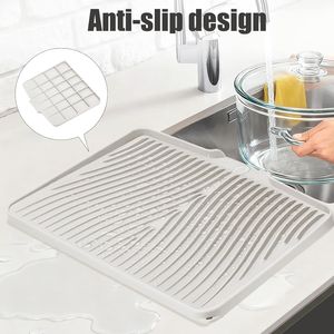 Tappetino Asciugapiatti Antiscivolo in Pietra, Scolaoggetti da Cucina Resistente al Calore con Drenaggio Integrato - Product Image 3