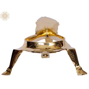 Handmade 8-Inch Brass Conch <b>Stand</b> Home Decor Item Made in India Handcrafted Artwork - Product Image 4