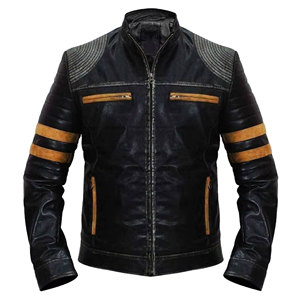 Blazer de Traje para Hombre, Corte Slim Fit, para Exteriores y Negocios, Chaqueta Formal con Revestimiento de Cuero Genuino, Resistente al Viento y al Agua, para el Trabajo en Invierno - Product Image 1