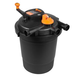 Système de filtre de bassin biologique pressurisé UV-C 13W Capacité de 3200 gallons Équipement de filtration 2630 GPH pour filtre extérieur à eau - Product Image 1
