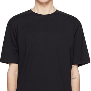 T-shirts pour hommes de qualité supérieure, en coton, pour l'été, noirs, style tendance, couleur unie, surdimensionnés, confortables, respirants, vêtements décontractés - Product Image 5