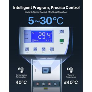 Refrigeratore d'Acqua Industriale Raffreddato ad Aria con Doppio Compressore, 16,67 HP, Capacità di Raffreddamento 45.360 Kcal/h, Pompa Grande da 53 Galloni, Nucleo Pompa da 5KW - Product Image 5