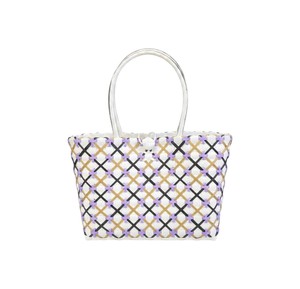 Bolso y cartera de mano de plástico tejido multicolor, hecho a mano, para uso diario informal, elegante, para mujer, ideal para la playa, vacaciones de verano, bolso de hombro. - Product Image 1
