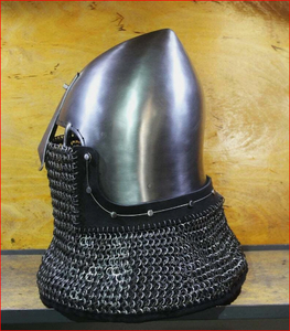 Casco de Combate Medieval, Aventail, Camisa de Cadena, Armadura, Casco Medieval - Product Image 2