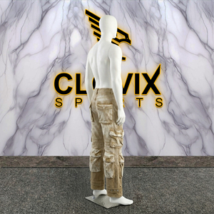 CLOVIX SPORTS Pantalones Cargo de Mezclilla para Hombre, Pierna Ancha, Estilo Urbano, Multibolsillos, Azul Lavado, Proveedor de Logotipos Personalizados - Product Image 5