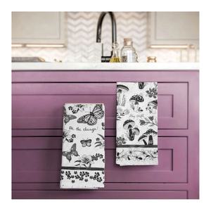 100% coton rayé noir torchon brodé 190 Gsm super absorbant rapide acheter au prix de gros du meilleur vendeur indien - Product Image 2