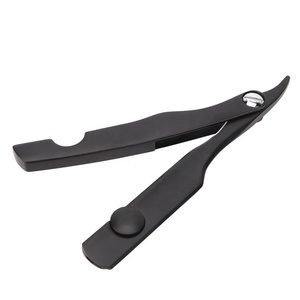 มีดโกนหนวดตรงสำหรับช่างตัดผมชายแบบใหม่ ขายส่ง ใบมีดสแตนเลสคมเดียว ใช้ในร้านตัดผม ด้ามจับพลาสติก/ไม้ - Product Image 2