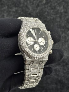 Luxury Women's Stainless Steel Diamond Encrusted <b>Chronograph</b> Watch 41mm <b>Automatic</b> Mechanical Limited Edition Analog Sapphire - Product Image 5