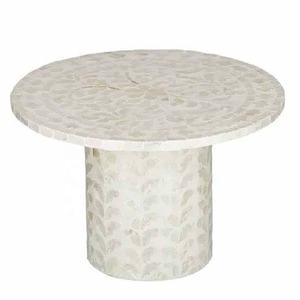 Nouveauté : Plateau rond à motifs floraux en os incrusté, fait à la main, pour gâteaux, présentoir à desserts, supports à cupcakes, service décoratif - Product Image 5