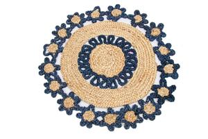 Set de table rond en corde de jute avec motif floral coloré, style bohème, fait main, pour salle à manger, cuisine, décoration de la maison - Product Image 5
