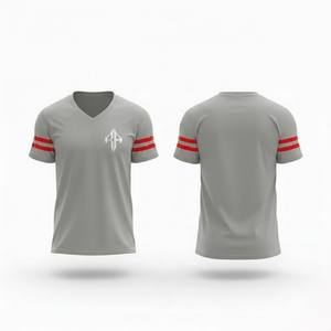 Camiseta de Fútbol Americano para Hombre de Alta Calidad, Cuello en V, Temporada de Verano, Talla Grande, Secado Rápido, Manga Corta, 100% Poliéster - Product Image 1