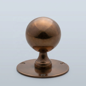 Classic Brushed Brass Round Cabinet Knob Furniture Hardware Handle Durable Minimalist Design Gold Finished Eco-Friendly - Product Image 4