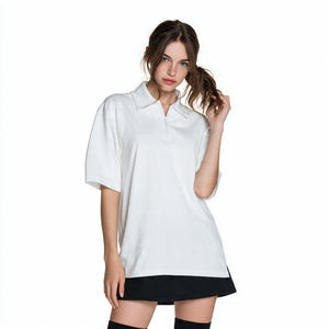 Camisetas Polo de Manga Larga para Mujer, Estilo Oversize con Cierre, para Invierno - Product Image 5