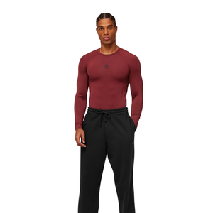เสื้อยืดแขนยาวบีบอัดรัดรูปสำหรับผู้ชาย สีแดง แห้งเร็ว ยืดหยุ่น เหมาะสำหรับออกกำลังกาย ฟิตเนส เทรนนิ่ง และกีฬา - Product Image 4