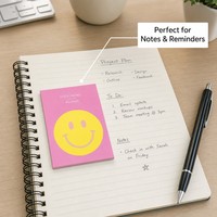 Bloc-notes autocollant avec visage souriant