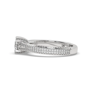 Bague classique pour femme AJRETAIL en or blanc sertie de diamants de laboratoire de 1,624 carats - Couleur F, clarté VS1, certifiée IGI - Product Image 3