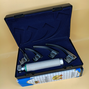 LAPA-733071-9-4 Laryngoscope Standard Macintosh Fiber Optic 4 Blade 0-1-2-3 Set Adult Handle Reusable Blades Stainless Steel - Product Image 4