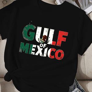 Camiseta Casual de Mujer de Poliéster Tejido con Diseño de la Bandera Mexicana y el Golfo de México - Product Image 2