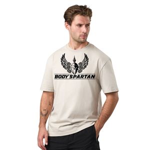 Men’s <b>Neutral</b> Beige Relaxed Fit T Shirt Short Sleeve Casual Crew Neck Lightweight Breathable Streetwear Everyday Fashion Top - Product Image 1