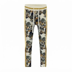 High Selling Custom Logo Tiger And Toucan <b>Print</b> Men's Tracksuit Set Gold Trim Full Zip Jacket And Sweatpants 2 Piece Outfit Wear - Product Image 5