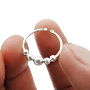 Solid 925 Sterling Silver Spinning Balls <b>Ring</b> Relieves Anxiety And Irritability Adjustable Women's Accessories Bohemian Jewelry - Product Image 2