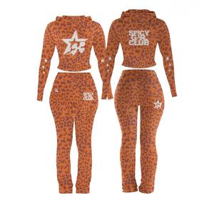 2026 Custom Logo Tracksuits Bodysuit Jacket Skinny Women Zipper Sweatshirt <b>Pants</b> Joggers 2 Piece Set Tracksuits for Women - Product Image 4