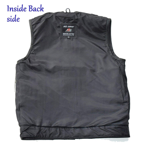 Custom <b>Men's</b> Motorbike Genuine <b>Leather</b> Full Grain Breathable Waterproof Windproof Anti-UV <b>Waistcoat</b> Vest - Product Image 5