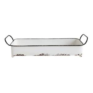 Bandeja de Servicio Rectangular Moderna, Larga, de Metal, Hecha a Mano, con Acabado Lacado Blanco, Duradera, de Lujo, Apta para Contacto con Alimentos, Venta al Por Mayor - Product Image 3