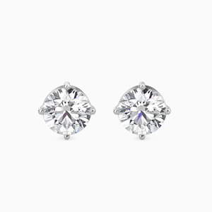 Pendientes de Diamantes VVS de 1.0 Quilates Cultivados en Laboratorio, Certificados por IGI, Oro Blanco Sólido de 14K, Joyería de Lujo Brillante para Bodas, Regalo para Fiestas - Product Image 1