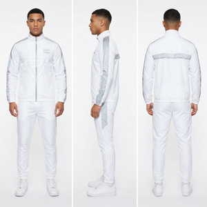 Ensemble de survêtement vert pour homme – Sweat-shirt zippé et pantalon de jogging à imprimé géométrique, respirant, style sportif, coupe classique, idéal pour l'automne - Product Image 5