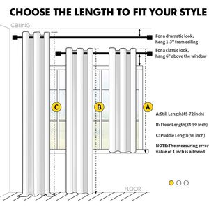 Tende Oscuranti Effetto Ciottoli per Camera da Letto e Soggiorno, Lunghe 63 Pollici, 2 Pannelli, Isolamento Termico, Tessuto Oscurante - Product Image 3