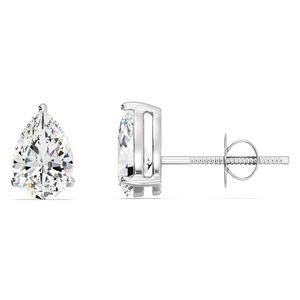 Pear Cut Lab Grown Diamond Stud <b>Earrings</b> - Product Image 4
