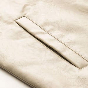 Veste de motard sur mesure de haute qualité pour homme, manteau en cuir tendance, col montant, poches, cuir véritable, veste d'hiver. - Product Image 5