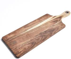 Tabla de cortar de madera gruesa para la preparación de alimentos en la cocina, tabla de cortar de madera resistente y duradera para verduras, frutas y carne - Product Image 3