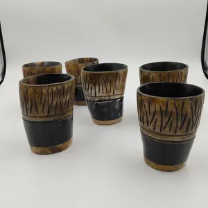 Verre à shot authentique en corne de bœuf, style vintage, pour bière, idéal pour les fêtes, la maison ou l'hôtel, style luxueux, fait main, anti-fuite. - Product Image 3