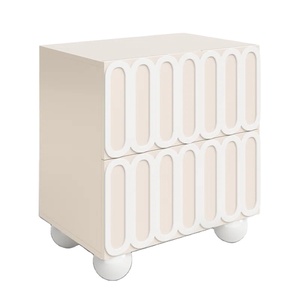 Tara Motif Nightstand Made Of Solid <b>Wood</b> High Quality Equipped With 2 Drawers With Brownish Gray For Indoor. - Product Image 1