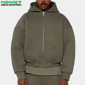 Sudadera con capucha y cremallera completa para hombre, tejido grueso, para invierno, para exteriores, con forro polar extra grueso. - Product Image 6
