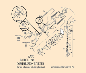 Outil de rivetage pneumatique robuste Alva Engineers 324A - Product Image 3