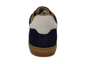 Chaussures habillées en daim pour hommes à bout rond et lacets, bleu marine, respirantes, semelle intermédiaire en EVA, semelle extérieure en caoutchouc, toutes saisons - Product Image 2