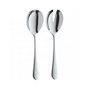 Stainless Steel Salad Server Rose Gold Hammered Design Handmade Handle Decorative Handles Salad Server Set - Product Image 4
