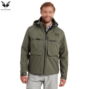 Waterproof Fishing <b>Jacket</b> Men's Outdoor Hooded Windbreaker Breathable Tactical Fishing Coat with Multi-Pockets <b>Rain</b> Gear - Product Image 2