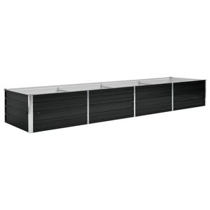 Grand lit de culture surélevé en acier galvanisé anthracite, durable et prêt pour la ferme - Product Image 2
