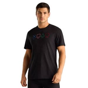 Trendy Men's Plus Size Casual Twin <b>Set</b>-Geometric Shapes Print Tee with Drawstring Shorts for Summer Outings Everyday Relaxation - Product Image 4